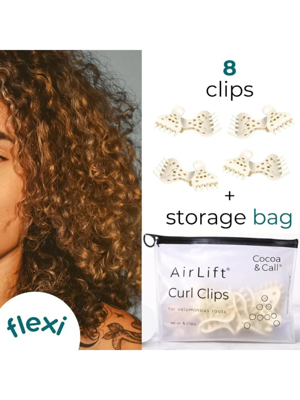 Volumizing Curl Clip Set - 8-Pack Root Lifting Hair Clips for Volume & Curls